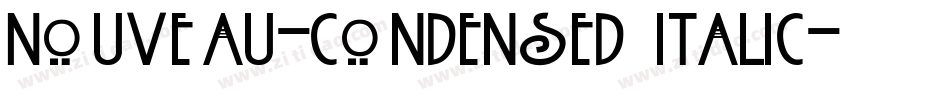 Nouveau-Condensed Italic字体转换